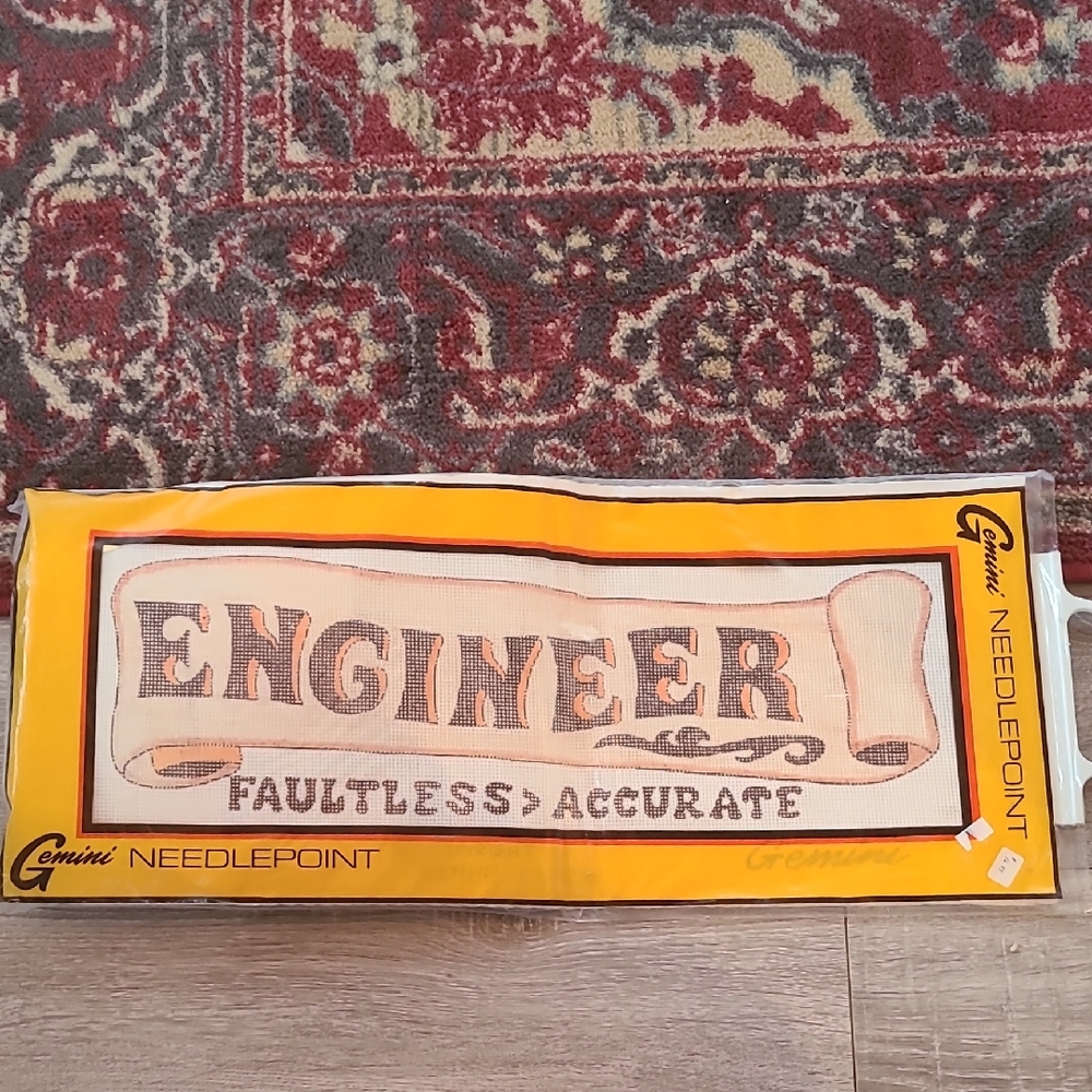 Gemini Needlepoint Engineer Kit Vintage 1976 Faultless Accurate